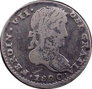 1 Real - Fernando VII Zacatecas - Royalist Coinage obverse image