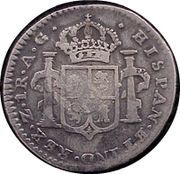 1 Real - Fernando VII Zacatecas - Royalist Coinage, Mexico, 1820-1822 reverse image