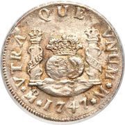 2 Reales - Fernando VI, Mexico, 1747-1760 reverse image