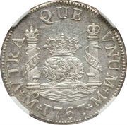 2 Reales - Carlos III, Mexico, 1760-1771 reverse image