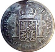 2 Reales - Carlos IV Numeral IV, Carlos III portrait, Mexico, 1789-1790 reverse image