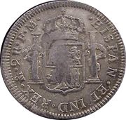 2 Reales - Carlos IV Numeral IIII, Carlos III portrait, Mexico, 1790 reverse image