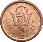 1 Cent - Elizabeth II Magnetic reverse image