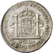2 Reales - Fernando VII Proclamation coinage obverse image