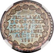 2 Reales - Fernando VII Proclamation coinage, Mexico, 1808 reverse image