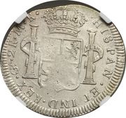 2 Reales - Fernando VII Guadalajara - Royalist Coinage, Mexico, 1812-1821 reverse image