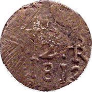 2 Reales Morelos - Insurgent countermarked coinage, Mexico, 1814-1815 reverse image
