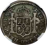 2 Reales - Fernando VII Zacatecas - Royalist Coinage, Mexico, 1819 reverse image