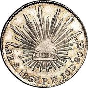 2 Reales, Mexico, 1825-1872 reverse image