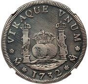 4 Reales - Felipe V Pattern, Mexico, 1732 reverse image