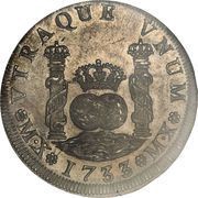 4 Reales - Felipe V, Mexico, 1732-1747 reverse image
