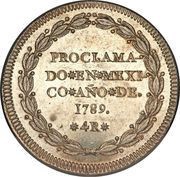 4 Reales - Carlos IV Proclamation coinage, Mexico, 1789 reverse image