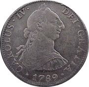 4 Reales - Carlos IV Numeral IV, Carlos III portrait obverse image