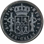 4 Reales Medal Pattern; Carlos IV; Silvered Brass, Mexico, 1798 reverse image
