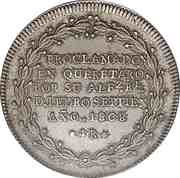 4 Reales - Fernando VII Proclamation coinage, Mexico, 1808 reverse image