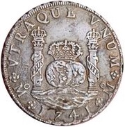 8 Reales - Felipe V, Mexico, 1732-1747 reverse image