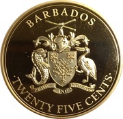 25 Cents Pirates of Barbados - Blackbeard obverse image