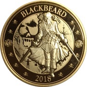 25 Cents Pirates of Barbados - Blackbeard reverse image