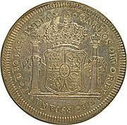 8 Reales - Carlos IV Proclamation coinage obverse image