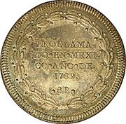 8 Reales - Carlos IV Proclamation coinage reverse image