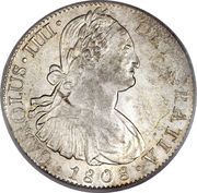 8 Reales - Carlos IV obverse image