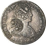 8 Reales Chilpanzingo and Morelos countermarks obverse image