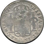 8 Reales Morelos, Chilpanzingo and ZMY countermarks, Mexico, 1809 reverse image