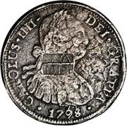 8 Reales - Carlos IV MVA - Royalist countermark coinage obverse image