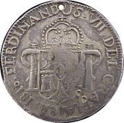 8 Reales - Fernando VII Zacatecas - Royalist Coinage obverse image