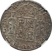 8 Reales - Fernando VII Guadalajara - Royalist coinage, Mexico, 1812-1822 reverse image