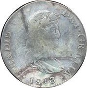 8 Reales - Fernando VII Guanajuato - Royalist Coinage obverse image