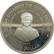 1 Dollar - Elizabeth II Queen Elizabeth the Queen Mother reverse image
