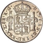 8 Reales - Fernando VII Zacatecas - Royalist Coinage, Mexico, 1813-1822 reverse image