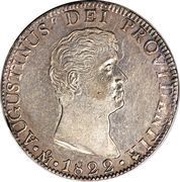8 Reales - Agustín I obverse image