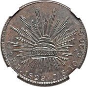 8 Reales Pattern strike, Mexico, 1829 reverse image