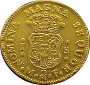 1 Escudo - Fernando VI, Mexico, 1748-1756 reverse image