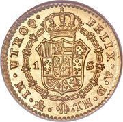1 Escudo - Carlos IV, Mexico, 1792-1808 reverse image