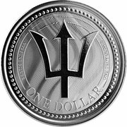 1 Dollar Trident reverse image