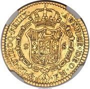 2 Escudos - Carlos IV Numeral IV, Carlos III portrait, Mexico, 1789-1790 reverse image