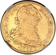 4 Escudos - Carlos IV Numeral IV, Carlos III portrait obverse image