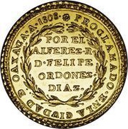 4 Escudos - Fernando VII Proclamation coinage, Mexico, 1808 reverse image
