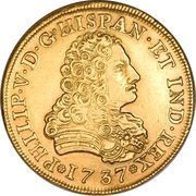 8 Escudos - Felipe V obverse image