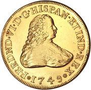 8 Escudos - Fernando VI obverse image