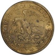 8 Escudos Pattern; Thin Eagle; Brass obverse image