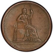 1 Centavo Pattern; Lettered Edge obverse image