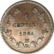 1 Centavo - Maximiliano I, Mexico, 1864 reverse image