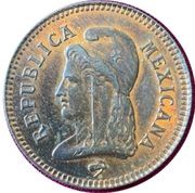 2 Centavos Pattern; Mexican Independence; Estado De Puebla obverse image
