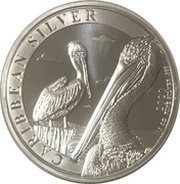 1 Dollar Pelican, Barbados, 2020 reverse image