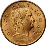 5 Centavos large type reverse image