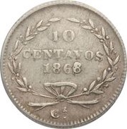 10 Centavos, Mexico, 1863-1870 reverse image